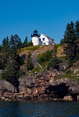 Bear Island Light Over Rocky Cliffs in Maine